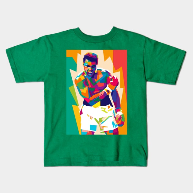 Muhammad Ali Kids T-Shirt by mrcatguys